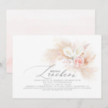 Bridal Luncheon Pampas Grass Exotic Dusche