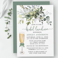 Bridal Luncheon Watercolor Grüne Landschaft Weiden