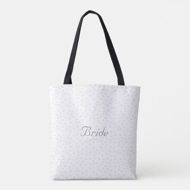 Bridal Pearls auf Weiß Tasche (Rückseite)