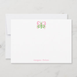 Bridal Pink Butterfly Personalisierte Karte