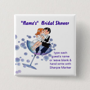 Bridal Polterabend Name Buttone Button