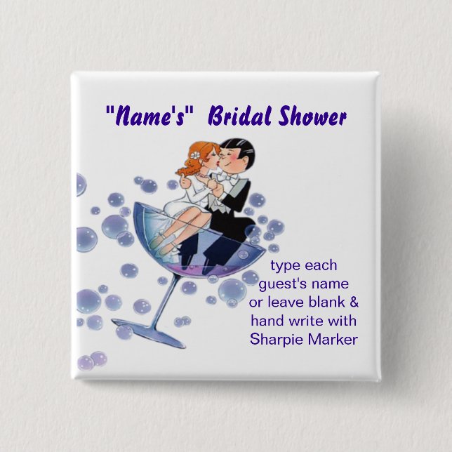 Bridal Polterabend Name Buttone Button (Vorderseite)