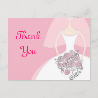 Bridal Postcard Vielen Dank Postkarte