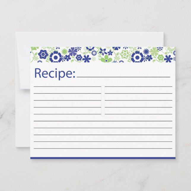 Bridal Recipe Card | Limon und Marine (Vorderseite)