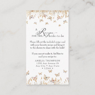 Bridal Recipe Request Enclosure Card Begleitkarte