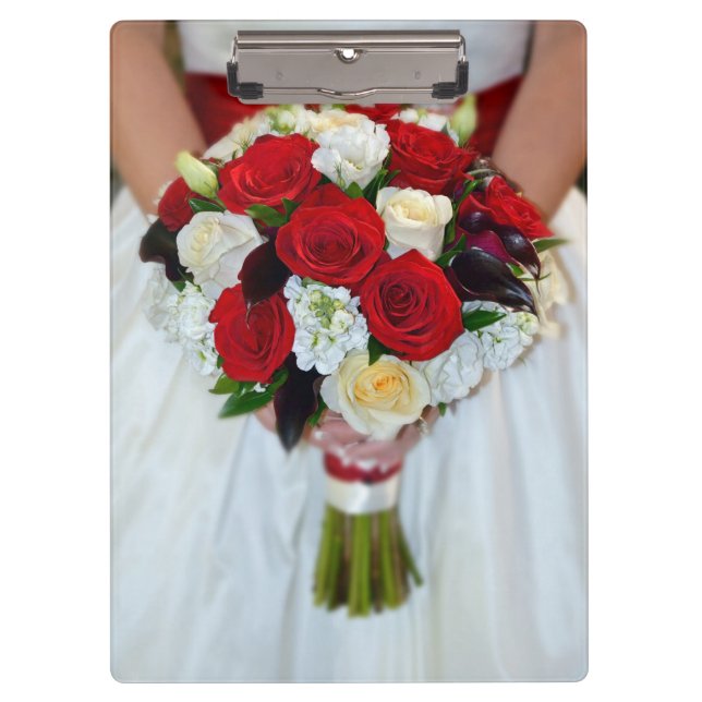 Bridal Rose Bouquet Klemmbrett (Vorderseite)