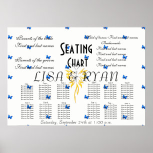 Bridal Seating Chart personalisieren Destiny Desti Poster