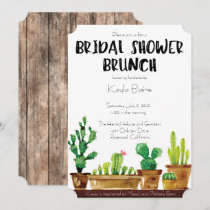 Bridal Showeinladung - Rustikal, Brunch Einladung