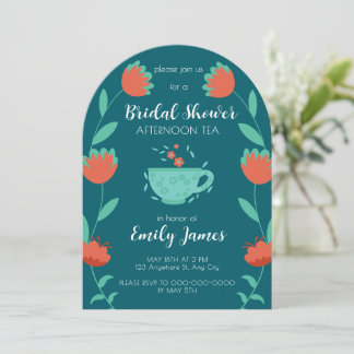 Bridal Shower - Afternoon Tea Party Invitation Einladung