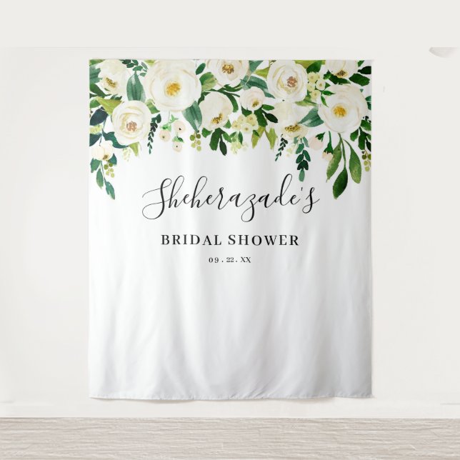 Bridal Shower Backdrop, Foto Prop, Foto Booth Wandteppich (Vorderseite)