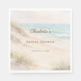 Bridal Shower beach coastal elegant luncheon Serviette