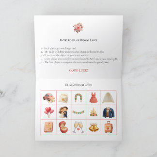 Bridal Shower Bingo Game Board16. Fun Party Feiertagskarte