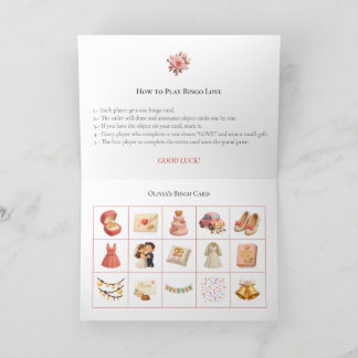 Bridal Shower Bingo Game Board6. Fun Party Feiertagskarte