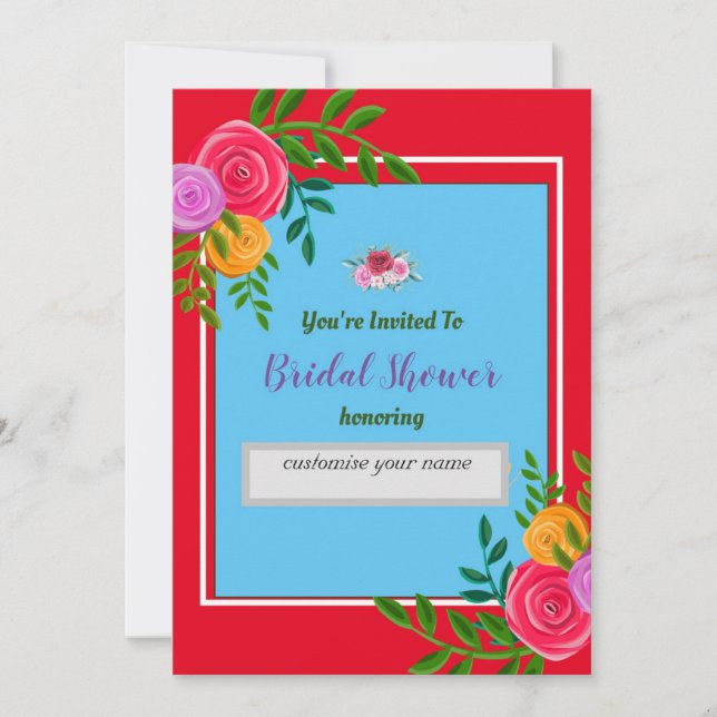 Bridal_Shower_ Bloral_Design_Einladung Einladung (Vorderseite)