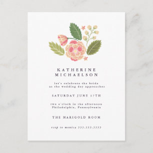 BRIDAL SHOWER   Blumengarten Postkarte