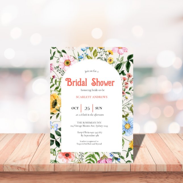 bridal shower boho vintage invitation einladung (Von Creator hochgeladen)