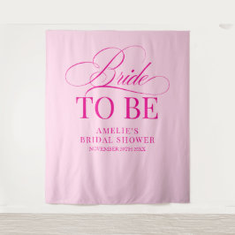 Bridal shower Bride to Be backdrop pink Wandteppich