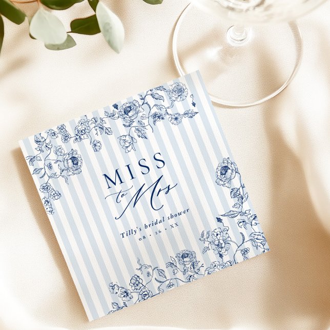 Bridal Shower Brunch Napkins Something Blue Decor Serviette (Von Creator hochgeladen)