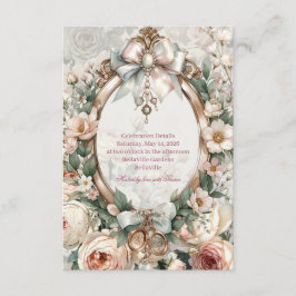 Bridal Shower Details Card Enclosure | Romantic Begleitkarte