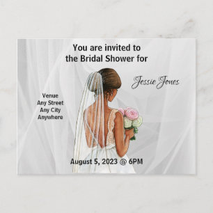Bridal Shower Einladung. Bearbeiten von Text und B Postkarte