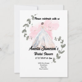 Bridal Shower Einladung mit bearbeitbarem Text
