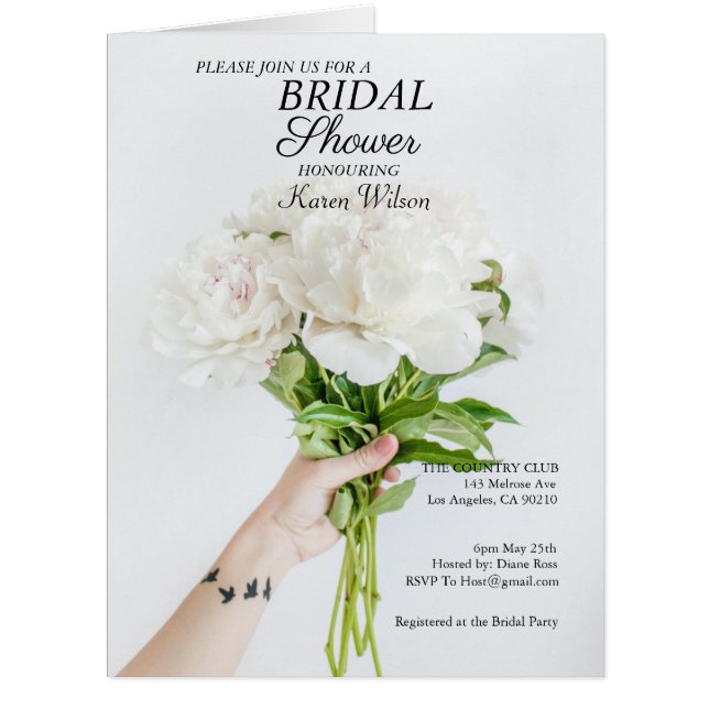 Bridal Shower Einladung RSVP Karte (Vorderseite)