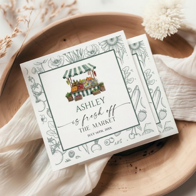 Bridal Shower Fresh Off The Market  Serviette (Von Creator hochgeladen)