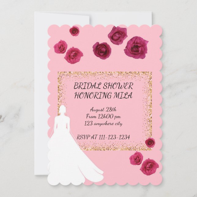 BRIDAL SHOWER INVITATION EINLADUNG (Vorderseite)