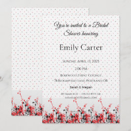 Bridal Shower Invitation Elegant Floral Template