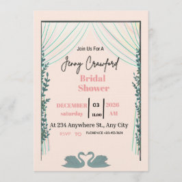 Bridal Shower Invitation | Elegant Pink Customizab Einladung