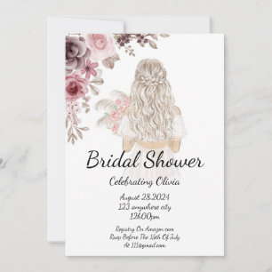 BRIDAL SHOWER INVITATION FLORAL SAVE THE DATE