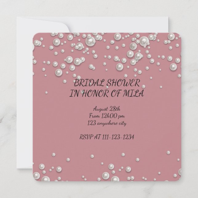 BRIDAL SHOWER INVITATION SAVE THE DATE (Vorderseite)