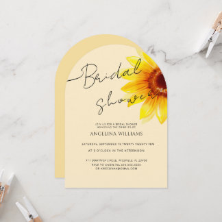 Bridal Shower Invitation Watercolor Sunflower Einladung