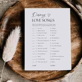  Bridal Shower Love Songs Movie Trivia Game Card Einladung