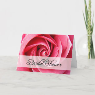 bridal shower : Pink Rose : Einladung