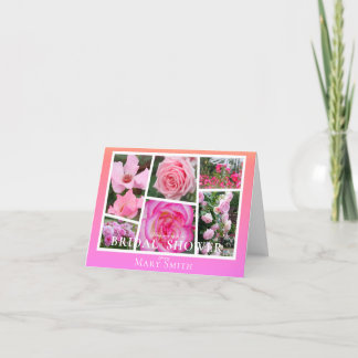 Bridal Shower (Pink Roses) Einladung