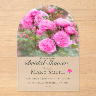 Bridal Shower (Rosa Finesse) Acryleinladungen