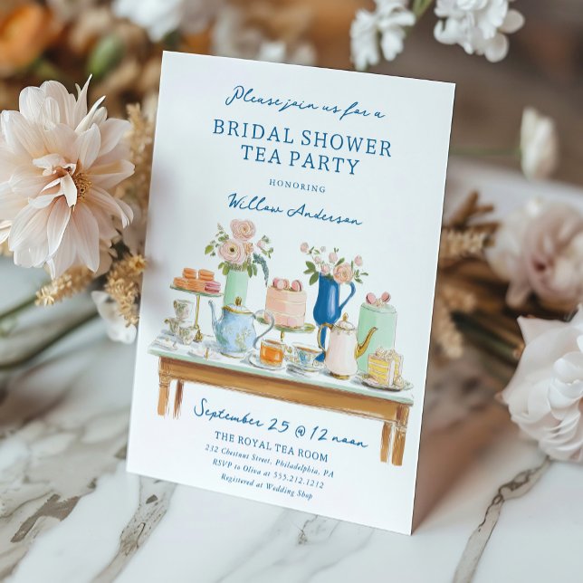 Bridal Shower Tea Party Invitation  Einladung (Von Creator hochgeladen)