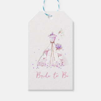 Bridal Shower Wedding Dress Bride to Be Geschenkanhänger