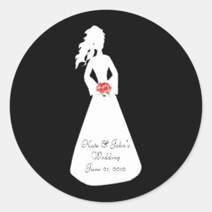 Bridal Silhouette II Runder Aufkleber