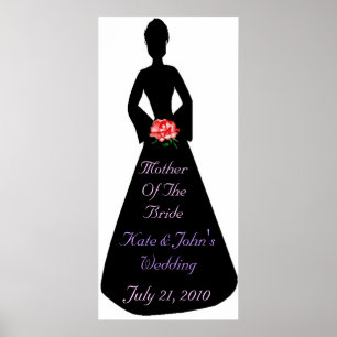 Bridal Silhouette Mutter der Braut Poster