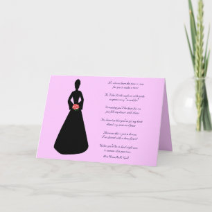 Bridal Silhouette wird mein Bridmaid rosa sein Einladung