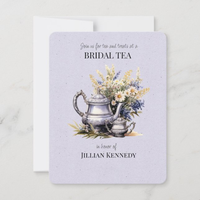 Bridal Tea Dusche Einladung (Vorderseite)