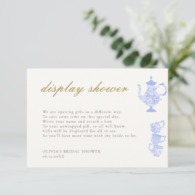 Bridal Tee China Display Showumrandkarte Begleitkarte (Stehend Vorderseite)