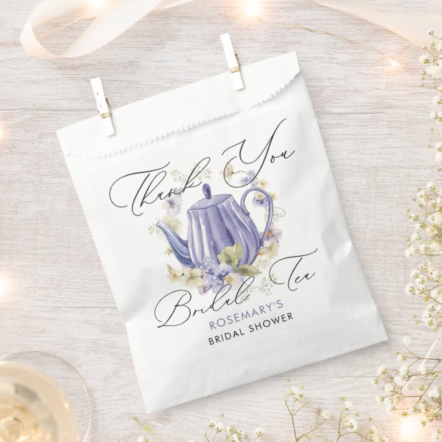 Bridal Tee Lila Teapot Brautparty Geschenktütchen (Ausgeschnitten)