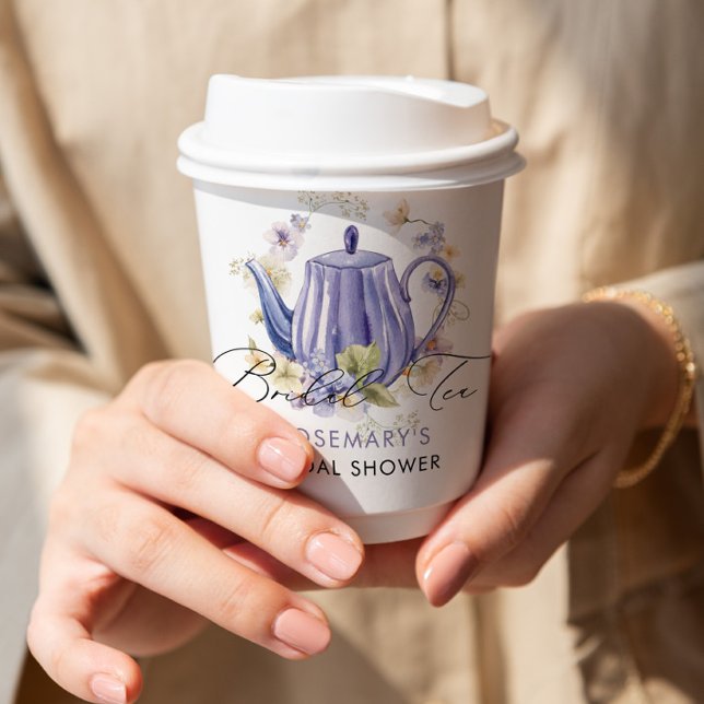 Bridal Tee Lila Teapot Brautparty Pappbecher (Von Creator hochgeladen)