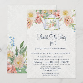 Bridal Tee Party Aquarell Rosa Einladung