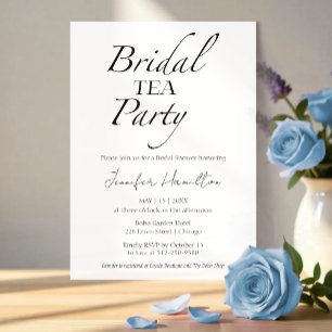 Bridal Tee Party   Schwarz-Weiß-Brautparty Einladung