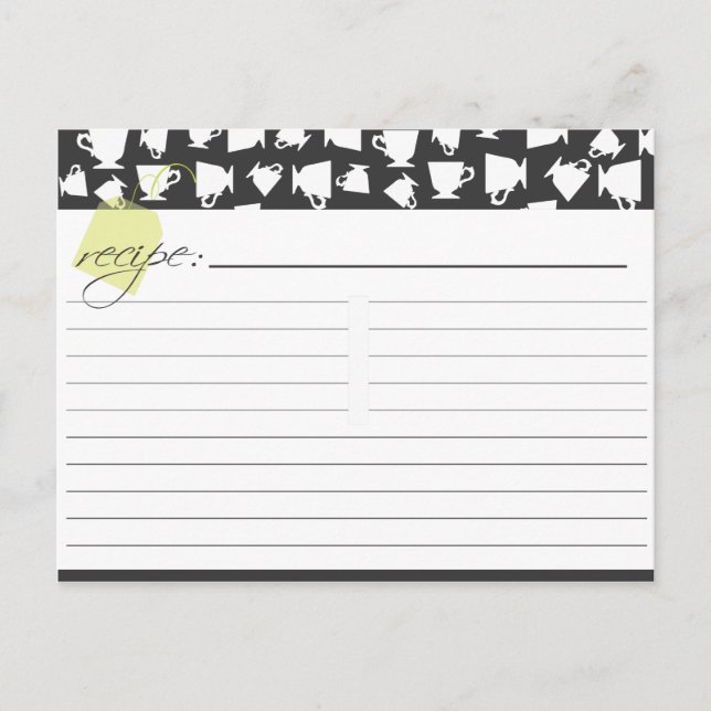 Bridal Tee Rezept Karte (Vorderseite)