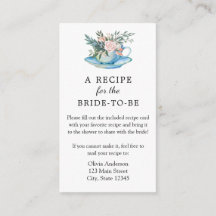 Bridal Tee Rezeptkarte